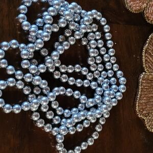 David Tutera Elegant Silver Pearl Necklace 35"